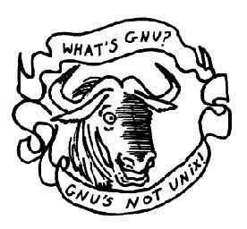 GNU logo: GNU`s not Unix